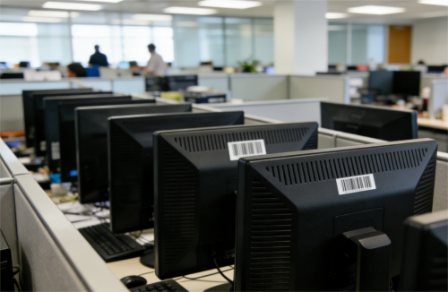 barcodes on asset tags čárové kódy na značkách aktiv