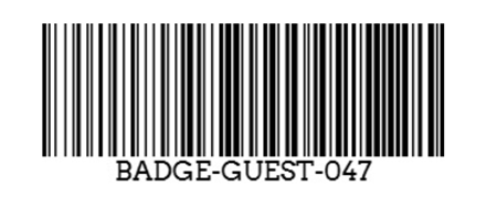 Badge barcode Čárový kód značky