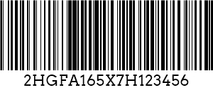 Kód 128 VIN Barcode