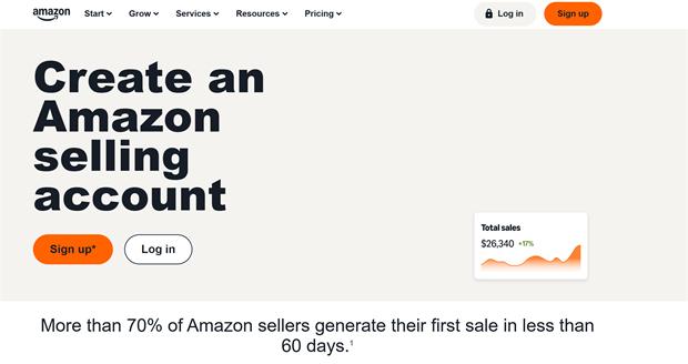 Amazon prodejce účet