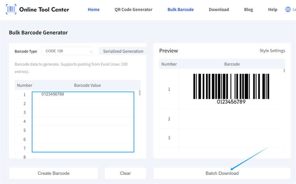 free bulk barcode generator generátor čárových kódů zdarma