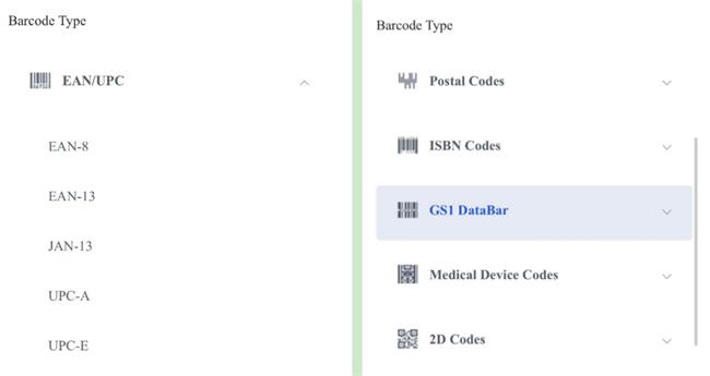 typy č&aacute;rov&yacute;ch k&oacute;dů