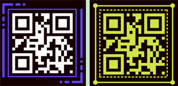 QR Code on Black Background QR kód na černém pozadí