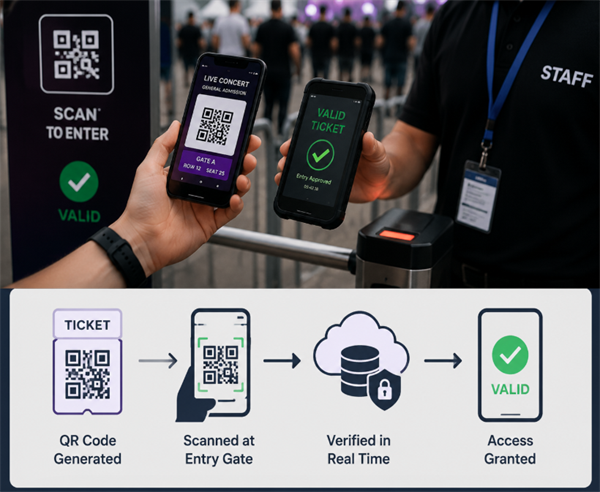 how QR code ticket validation work Jak funguje ověřování vstupenek s QR kódem
