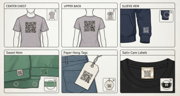 qr code on clothi QR kód na oblečení