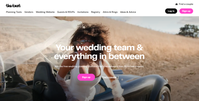 The Knot website Webové stránky Knot
