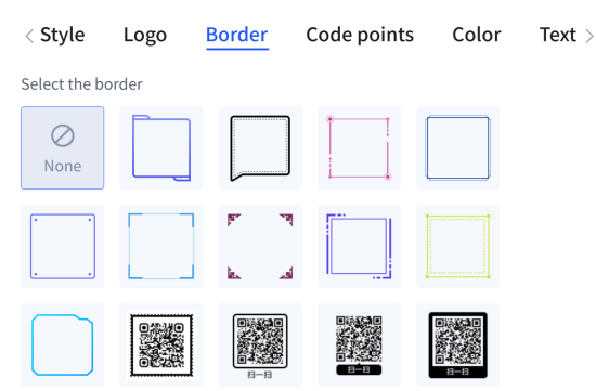 QR k&oacute;d hranice