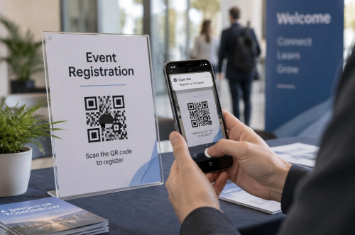 QR k&oacute;d pro registraci